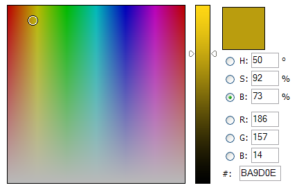JavaScriptを使ったPhotoshopのようなカラーピッカー