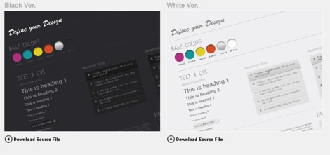 クールなWEBサイト向けワイヤーフレームPSD素材「emazekraker」